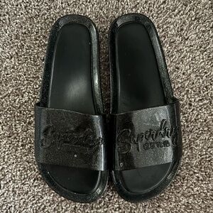 Superdry Womens Black Pool Slide Sandals